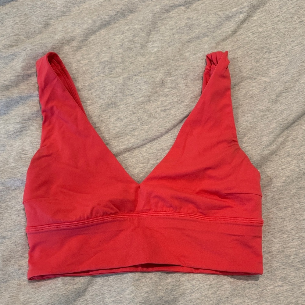 Align pink/salmon v neck bra size 6. Like new.